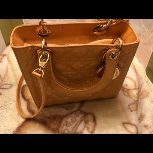CHRISTIAN DIOR Lambskin Cannage Mini Lady